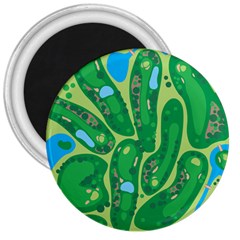 Golf Course Par Golf Course Green 3  Magnets by Sarkoni