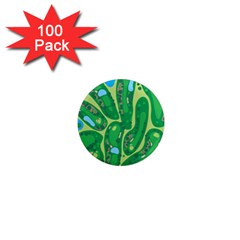 Golf Course Par Golf Course Green 1  Mini Magnets (100 Pack)  by Sarkoni