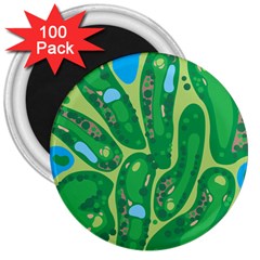 Golf Course Par Golf Course Green 3  Magnets (100 Pack) by Sarkoni