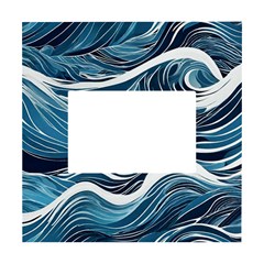 Abstract Blue Ocean Wave White Box Photo Frame 4  X 6  by Jack14