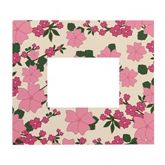 Floral Vintage Flowers White Wall Photo Frame 5  X 7  by Dutashop
