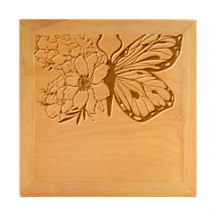 Butterfly T- Shirt Floral Butterfly T- Shirt Wood Photo Frame Cube by JamesGoode