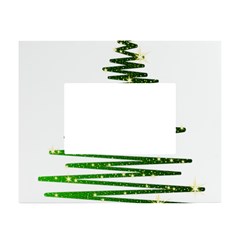 Christmas Tree Holidays White Tabletop Photo Frame 4 x6  by Sarkoni