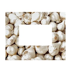 Garlic T- Shirt Garlic Bulbs Photograph T- Shirt White Tabletop Photo Frame 4 x6  by EnriqueJohnson