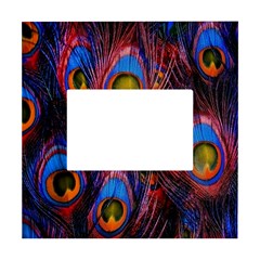 Pretty Peacock Feather White Box Photo Frame 4  X 6  by Ket1n9