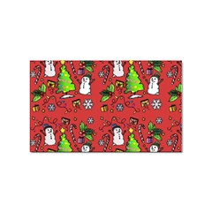 Santa Snowman Gift Holiday Sticker (rectangular) by Pakjumat