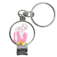 Girl Pink Nail Clippers Key Chain by SychEva