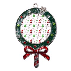 Santa Claus Snowman Christmas Xmas Metal X mas Lollipop With Crystal Ornament by Amaryn4rt