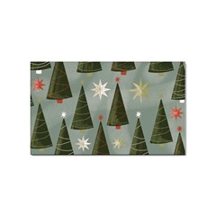 Christmas Trees Pattern Wallpaper Sticker (rectangular) by Pakjumat