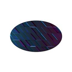 Glass Scifi Violet Ultraviolet Sticker Oval (10 Pack) by Pakjumat