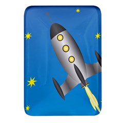 Rocket Spaceship Space Travel Nasa Rectangular Glass Fridge Magnet (4 Pack) by Ravend