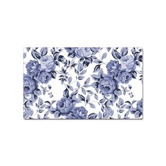 Blue Vintage Background Background With Flowers, Vintage Sticker Rectangular (10 Pack) by nateshop