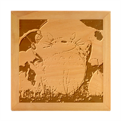 Illustration Anime Cartoon My Neighbor Totoro Wood Photo Frame Cube by Sarkoni