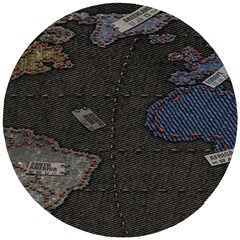 World Map Wooden Puzzle Round by Ket1n9