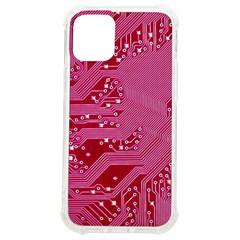 Pink Circuit Pattern Iphone 12 Mini Tpu Uv Print Case	 by Ket1n9