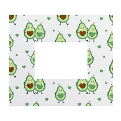 Cute Seamless Pattern With Avocado Lovers White Wall Photo Frame 5  X 7  by Ket1n9