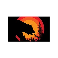Forest Bear Silhouette Sunset Sticker Rectangular (10 Pack) by Cendanart