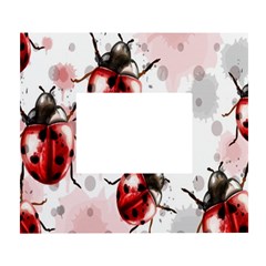 Ladybugs Pattern Texture Watercolor White Wall Photo Frame 5  X 7  by Bedest