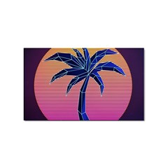 Abstract 3d Art Holiday Island Palm Tree Pink Purple Summer Sunset Water Sticker Rectangular (100 Pack) by Cemarart
