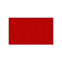 Ed Lego Texture Macro, Red Dots Background, Lego, Red Sticker Rectangular (10 Pack) by nateshop
