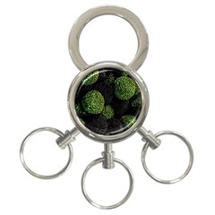 Berry,note, Green, Raspberries 3-ring Key Chain by nateshop