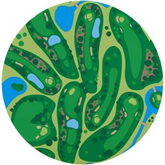 Golf Course Par Golf Course Green Uv Print Round Tile Coaster by Cemarart