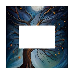 Tree Branches Mystical Moon Expressionist Oil Painting Acrylic Painting Abstract Nature Moonlight Ni White Box Photo Frame 4  X 6  by Maspions