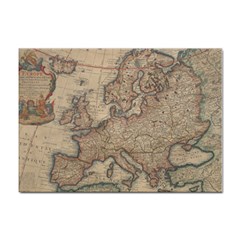 Old Vintage Classic Map Of Europe Sticker A4 (10 Pack) by Paksenen