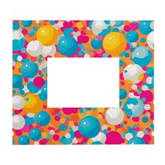 Circles Art Seamless Repeat Bright Colors Colorful White Wall Photo Frame 5  X 7  by Maspions