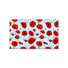 Poppies Flowers Red Seamless Pattern Sticker Rectangular (100 Pack) by Maspions