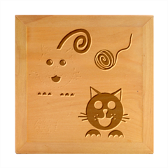 Cat Little Ball Animal Wood Photo Frame Cube by Maspions