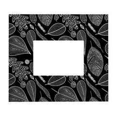 Leaves Flora Black White Nature White Wall Photo Frame 5  X 7  by Maspions