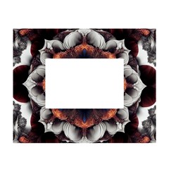 Mandala Design Pattern White Tabletop Photo Frame 4 x6  by Maspions
