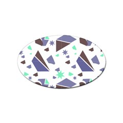 Seamless Pattern Geometric Texture Sticker (oval) by Maspions