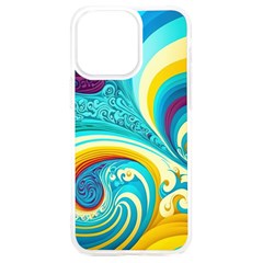 Abstract Waves Ocean Sea Whimsical Iphone 15 Plus Tpu Uv Print Case by Maspions